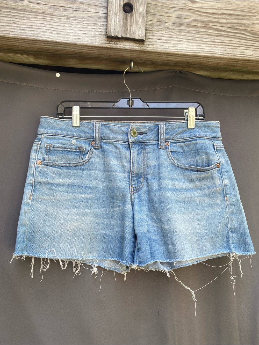 American Eagle Outfitters Light Wash Denim Cutoff Shorts